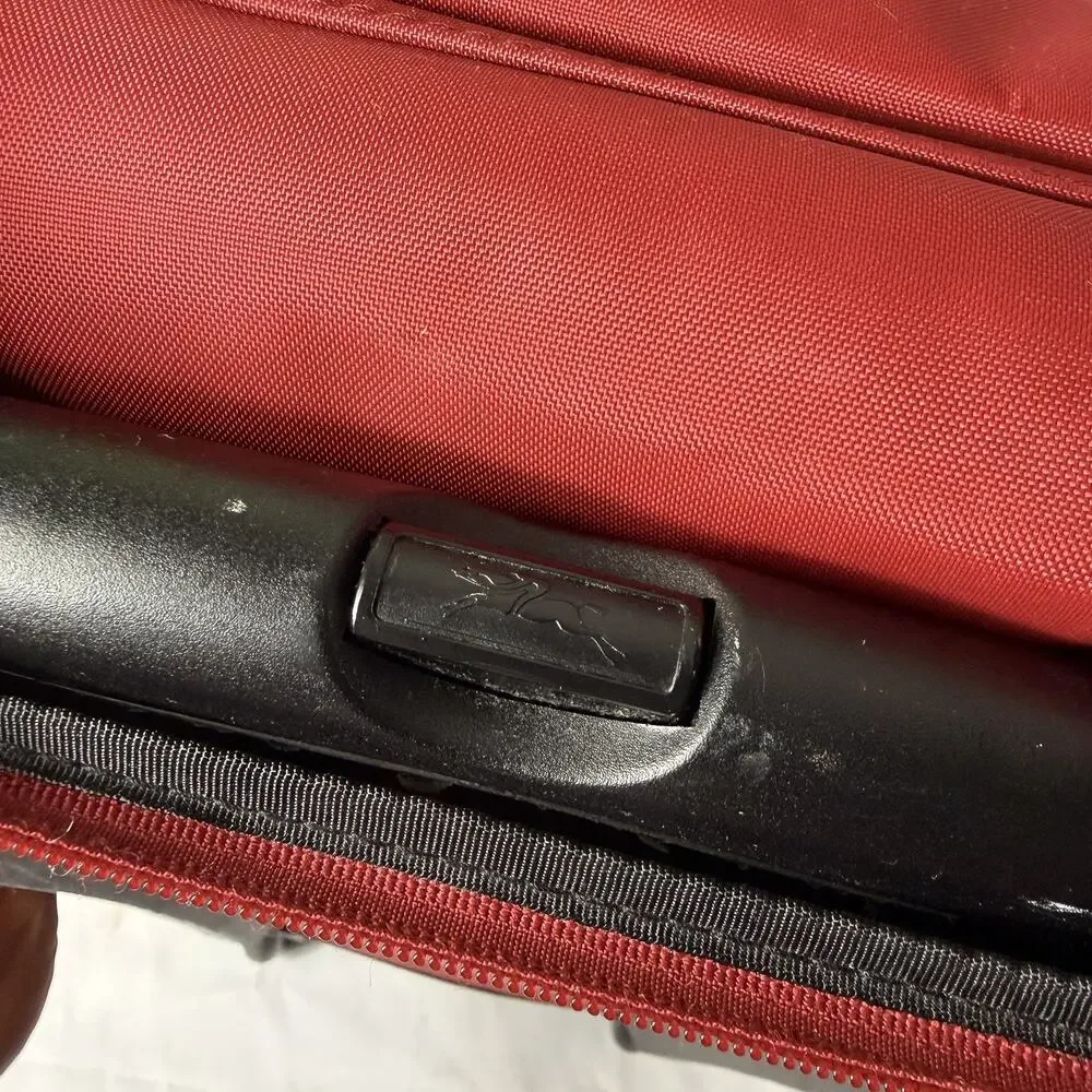 Wheeled Longchamp Le Pliage Large Travel Duffle bag Red